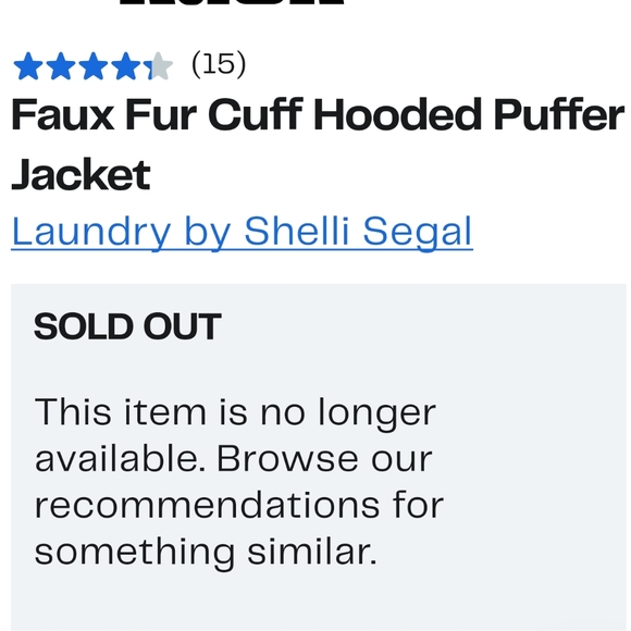 NWT Laundry by Shelli Segal puffer jacket with hood in cognac size medium - Picture 12 of 16